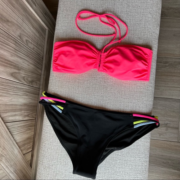 NWOT Victoria’s Secret Multi-way Neon braided Bikini - INCLUDES SANITARY LINER - Picture 8 of 9